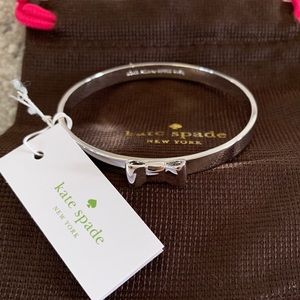 “Take a Bow” Silver Bangle - Kate Spade
